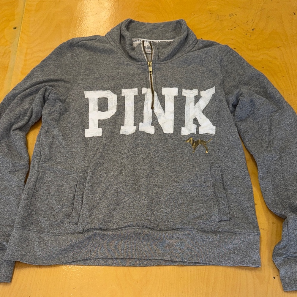 PINK Victoria's Secret Gray Cowl Neck Sweater